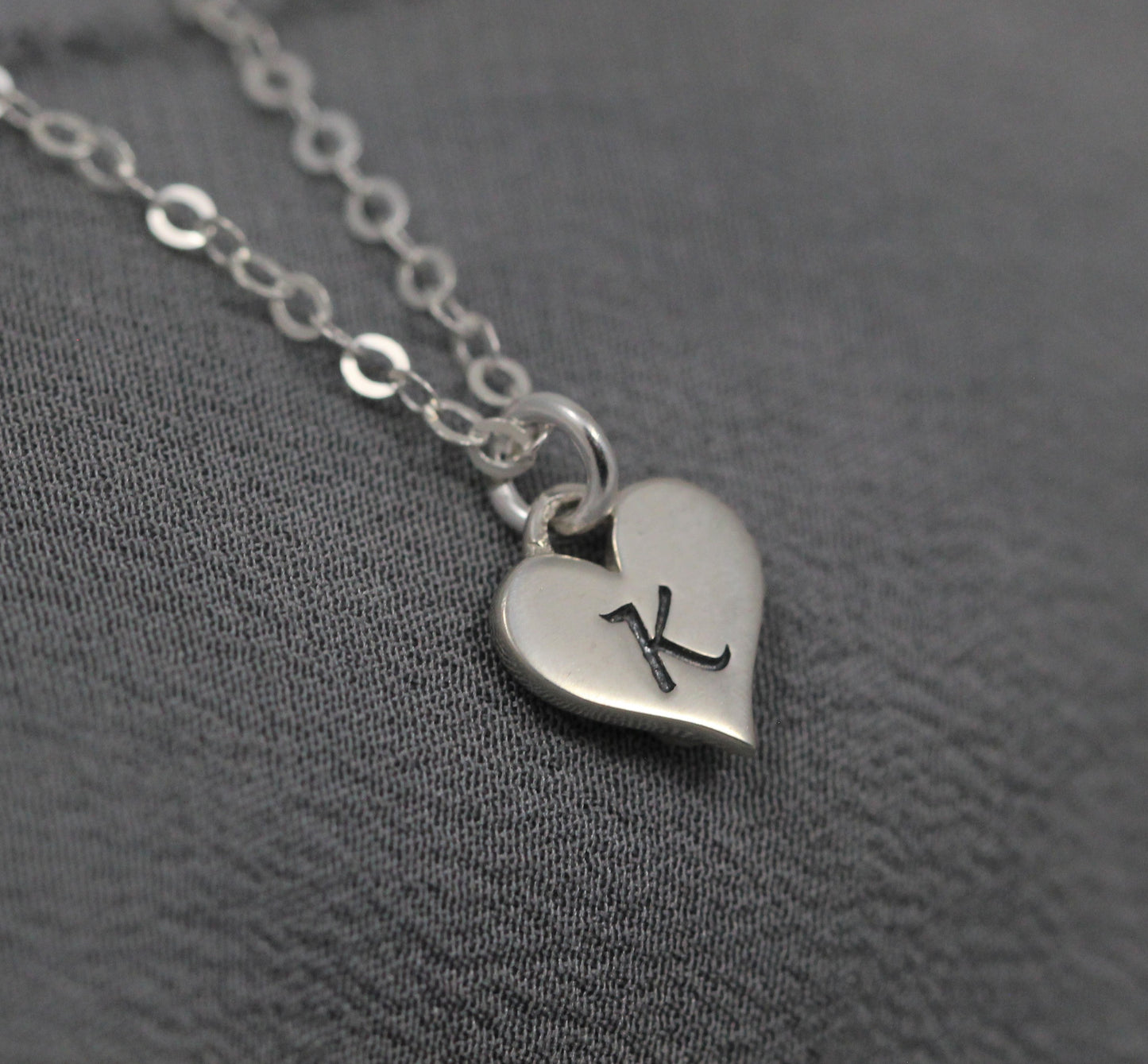 Heart Letter Necklace, Personalized Initial Jewelry