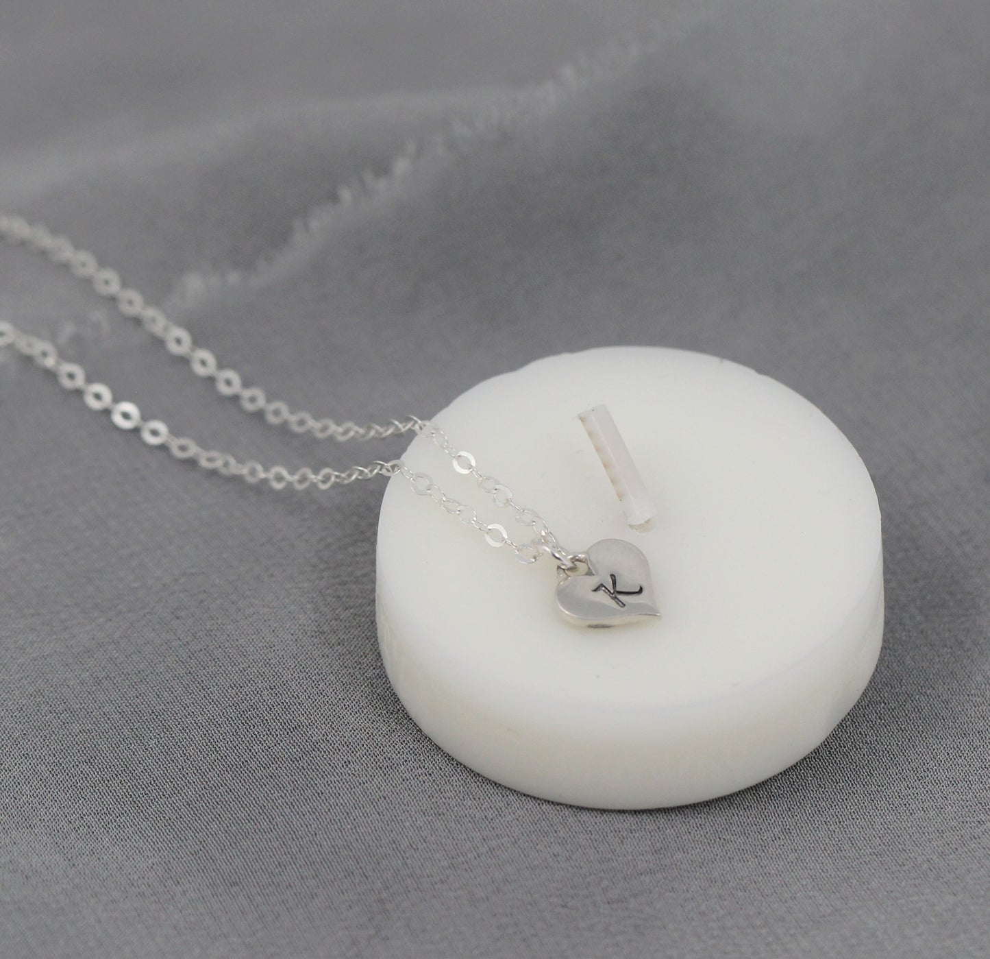 heart initial jewelry size photo