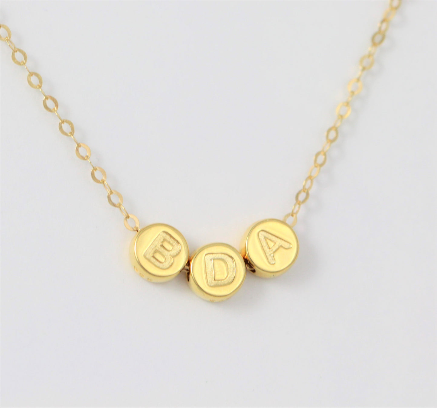 Mothers Necklace, Gold Personalized Initial Jewelry