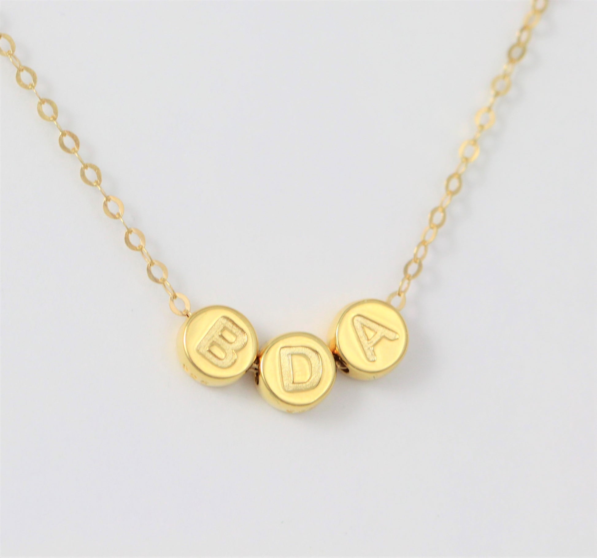 Mothers Necklace, Gold Personalized Initial Jewelry