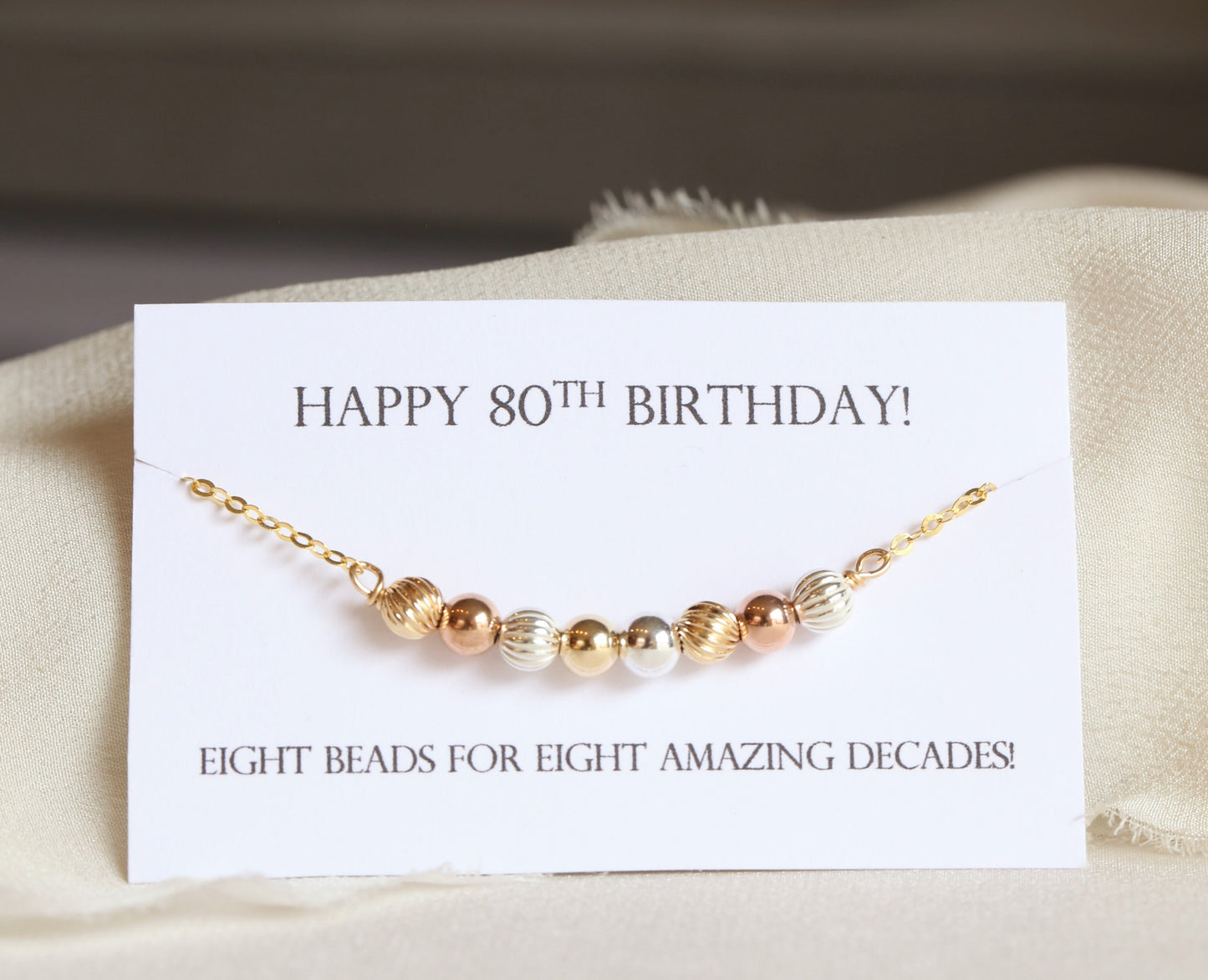 80th Birthday Present for Her, Mom Grandma Jewelry Gift