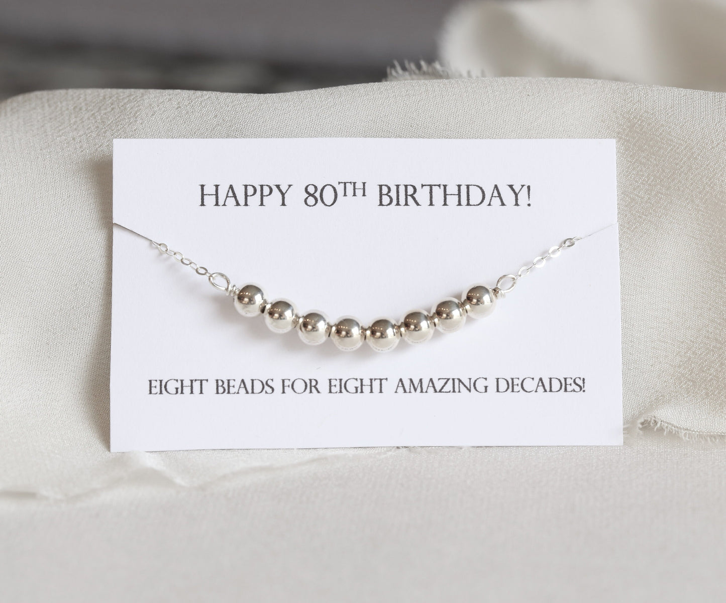 80th Birthday Jewelry for Mom, Grandma Birthday Gift