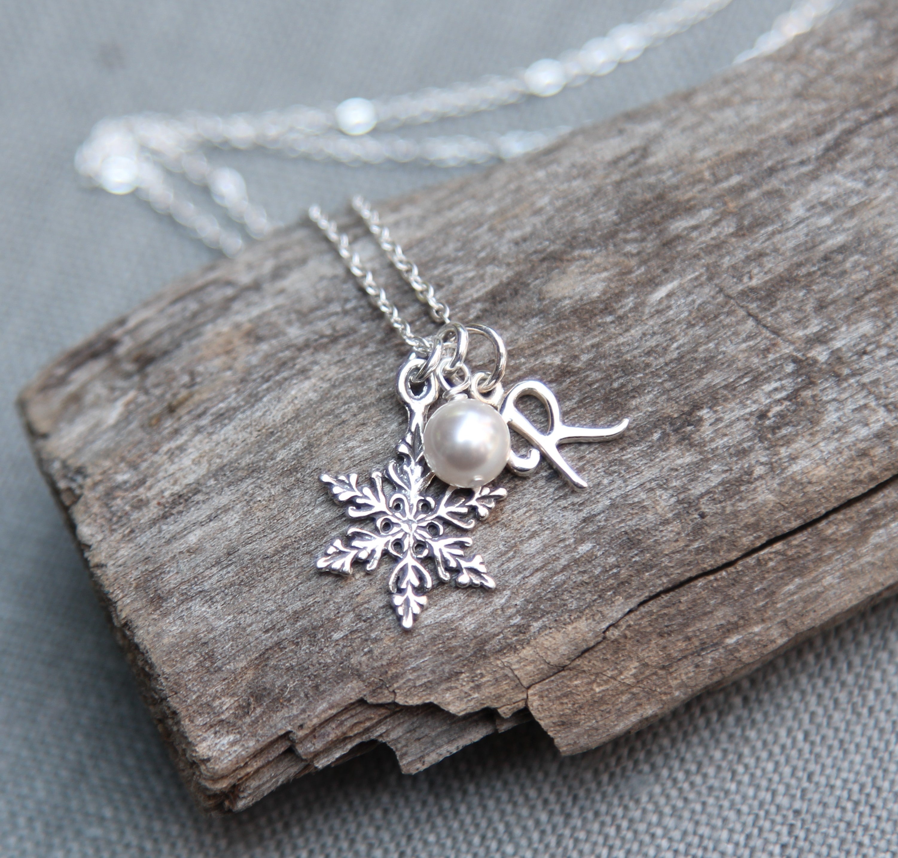 Nivia Crystal Snowflake Necklace - Anne Koplik Designs