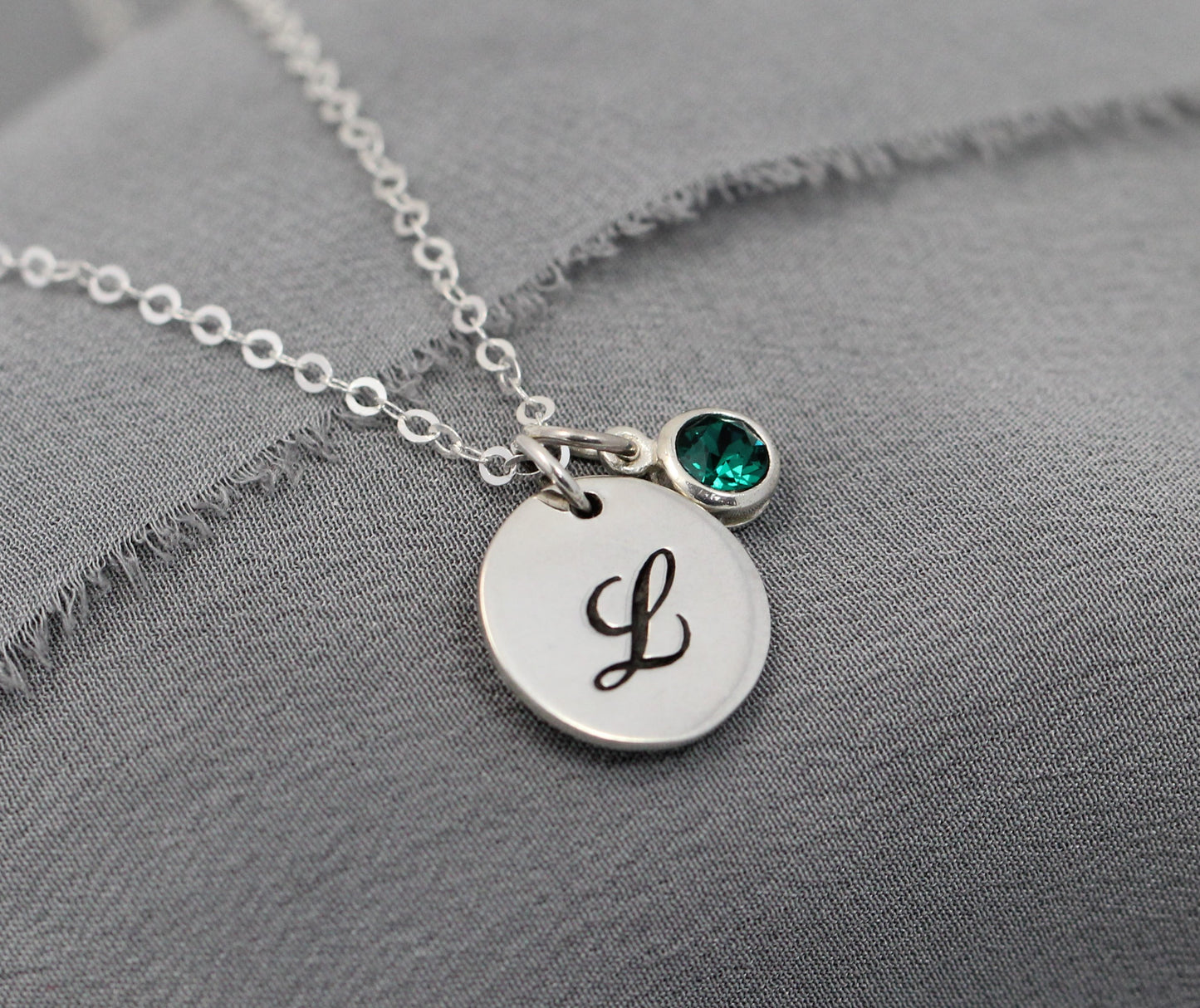 Custom Initial Necklace, Birthstone Jewelry, Personalized Gift for Mom