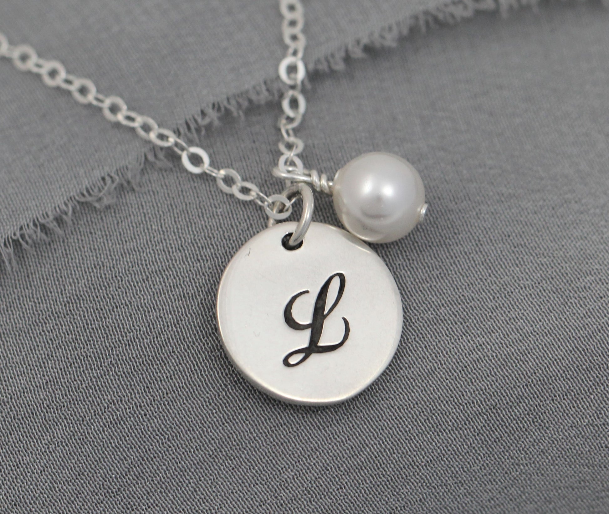 custom initial necklace with personalized letter