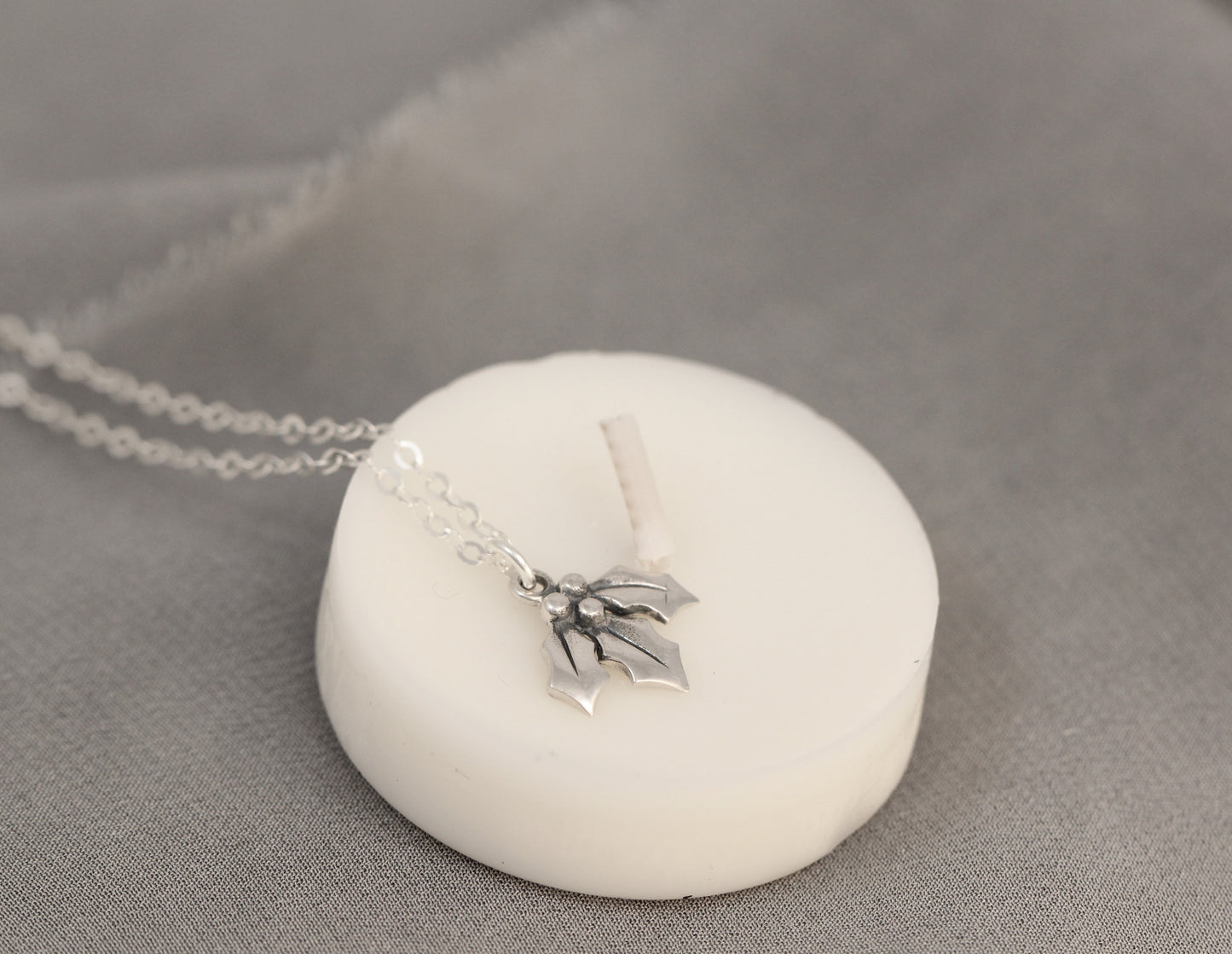 Mistletoe Jewelry, Holly Necklace