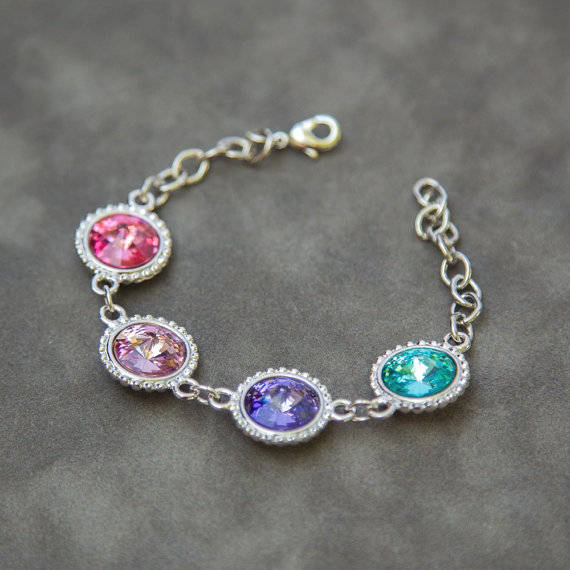Birthstone Jewelry for Mom, Grandma's Bracelet