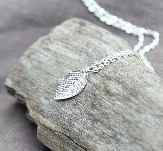 Dainty Nature Inspired Leaf Necklace, Minimal Jewelry