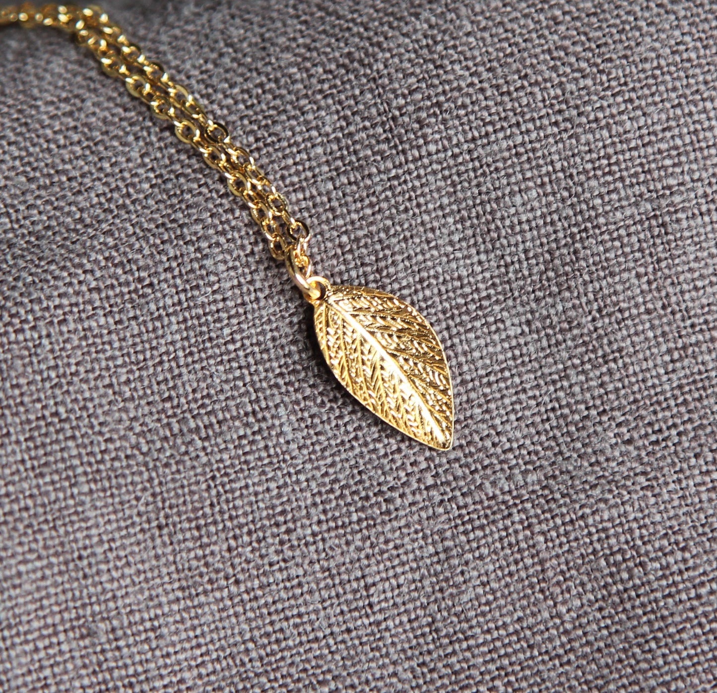 Dainty Nature Jewelry, Gold Leaves Necklace