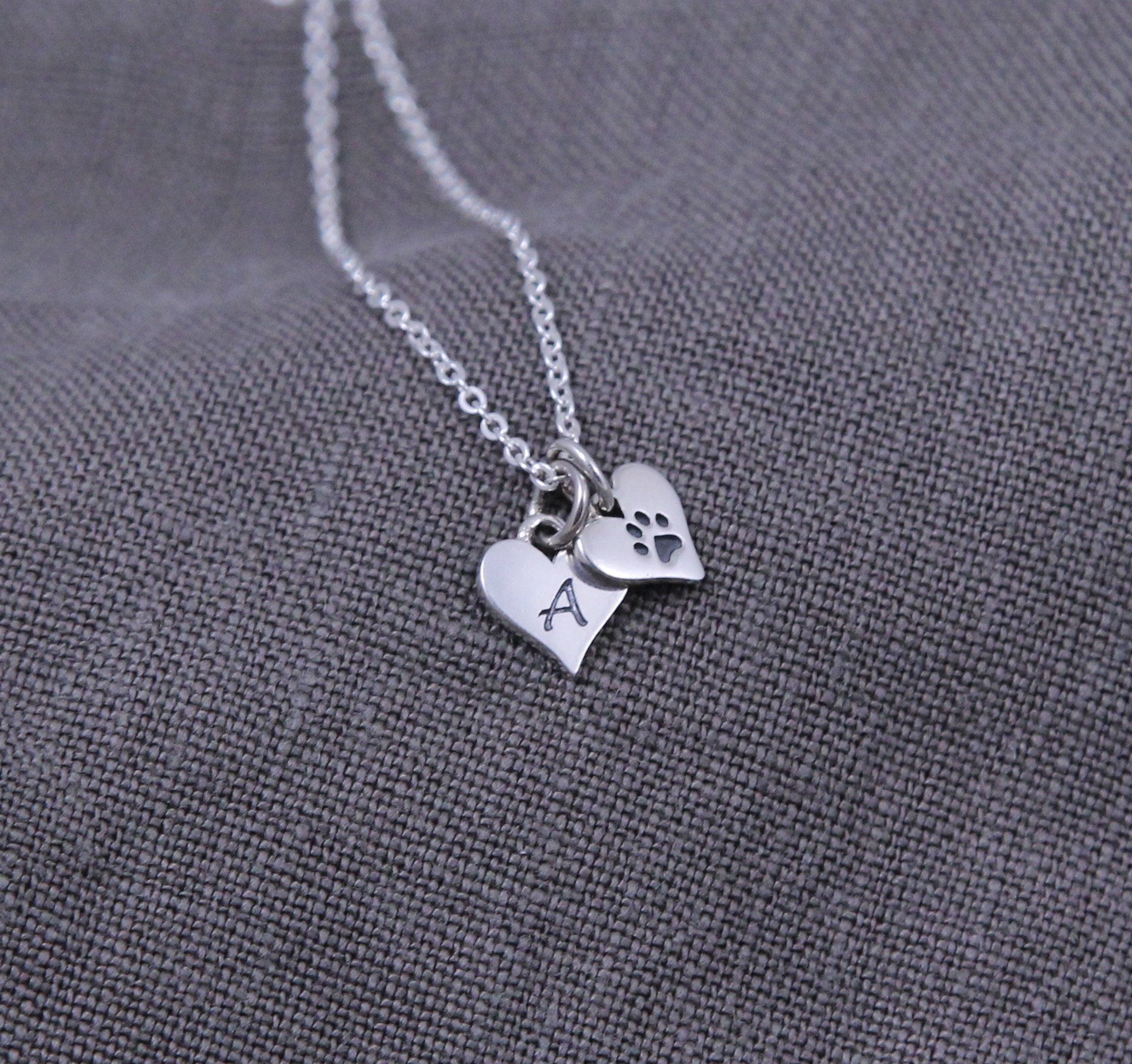 Pet Owner Gift, Sterling Silver Paw Necklace