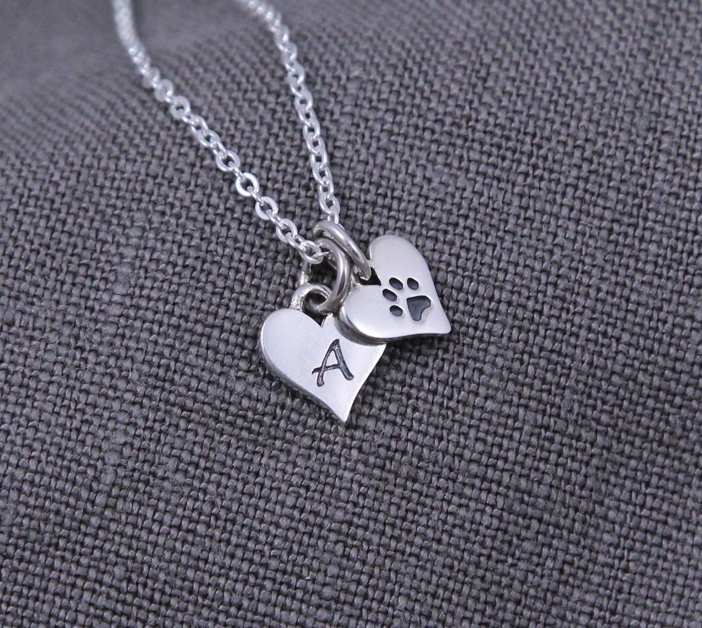 Sterling Silver Dog Mom Jewelry, Paw Print Necklace