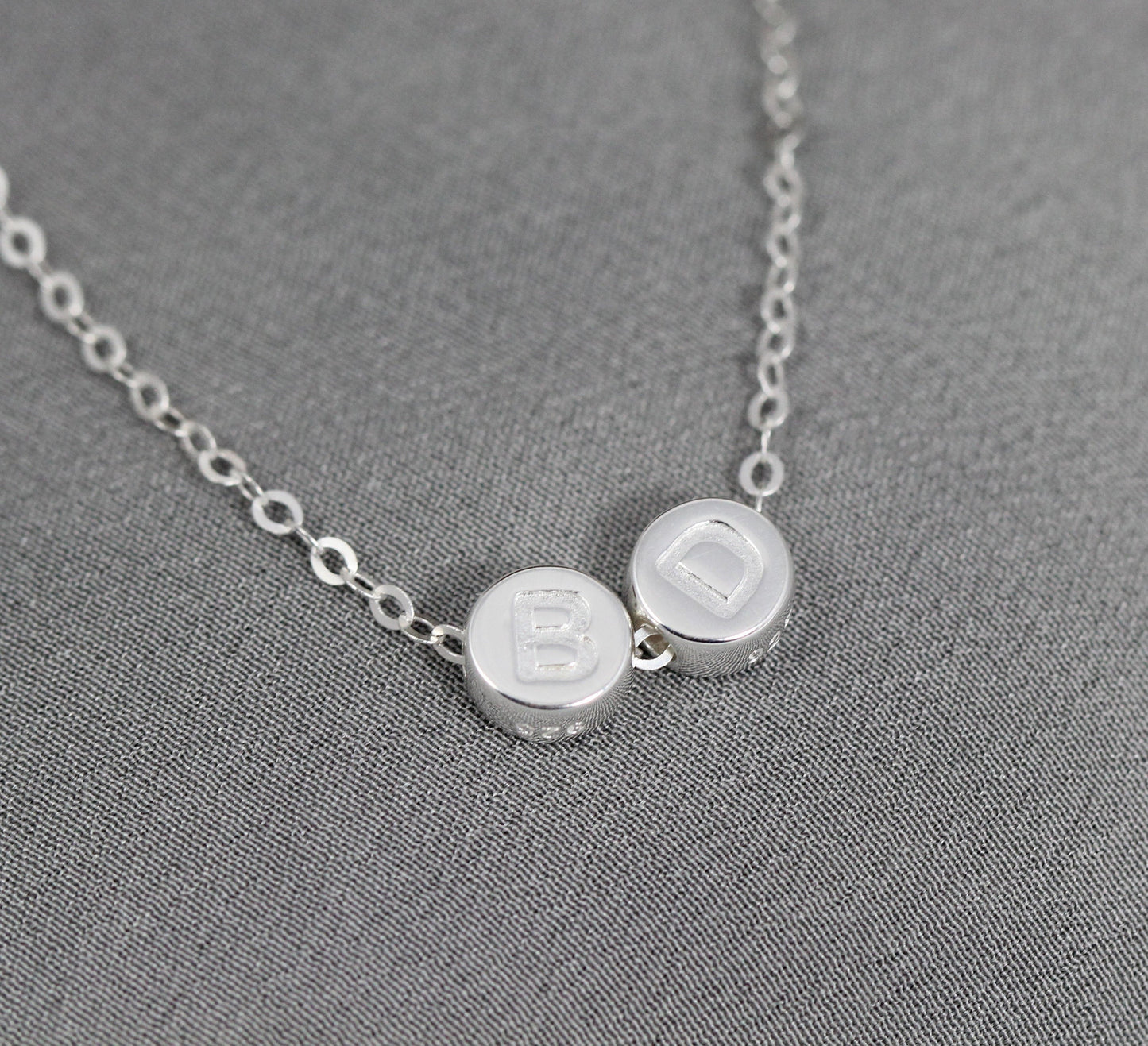 Sterling Silver Layering Necklace, Personalized Gift for Women, Initial Jewelry, Christmas, Birthday, Gold, Mom, Wife, Her, Minimal Layering