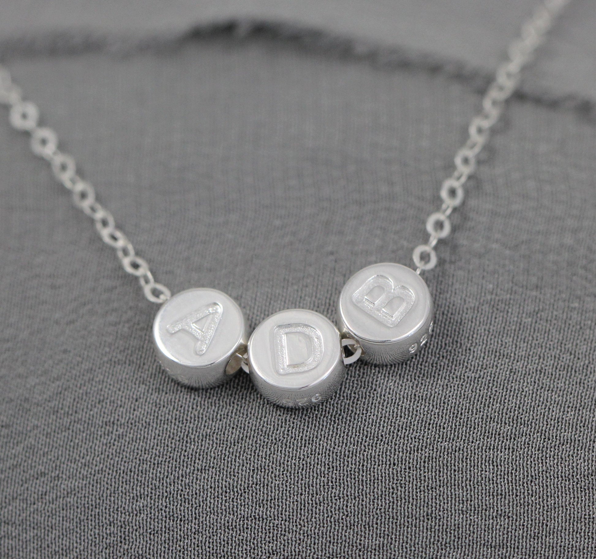 Sterling Silver Layering Necklace, Personalized Gift for Women, Initial Jewelry, Christmas, Birthday, Gold, Mom, Wife, Her, Minimal Layering