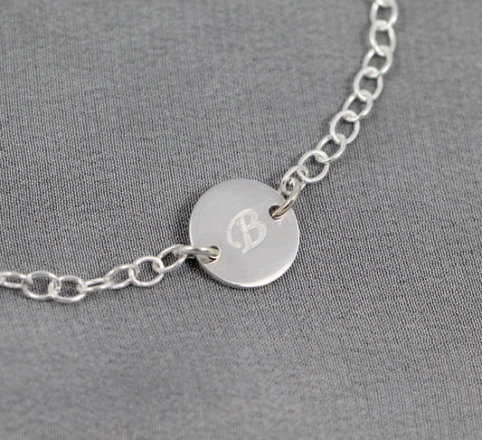 Initial bracelet for mom, Sterling Silver Jewelry