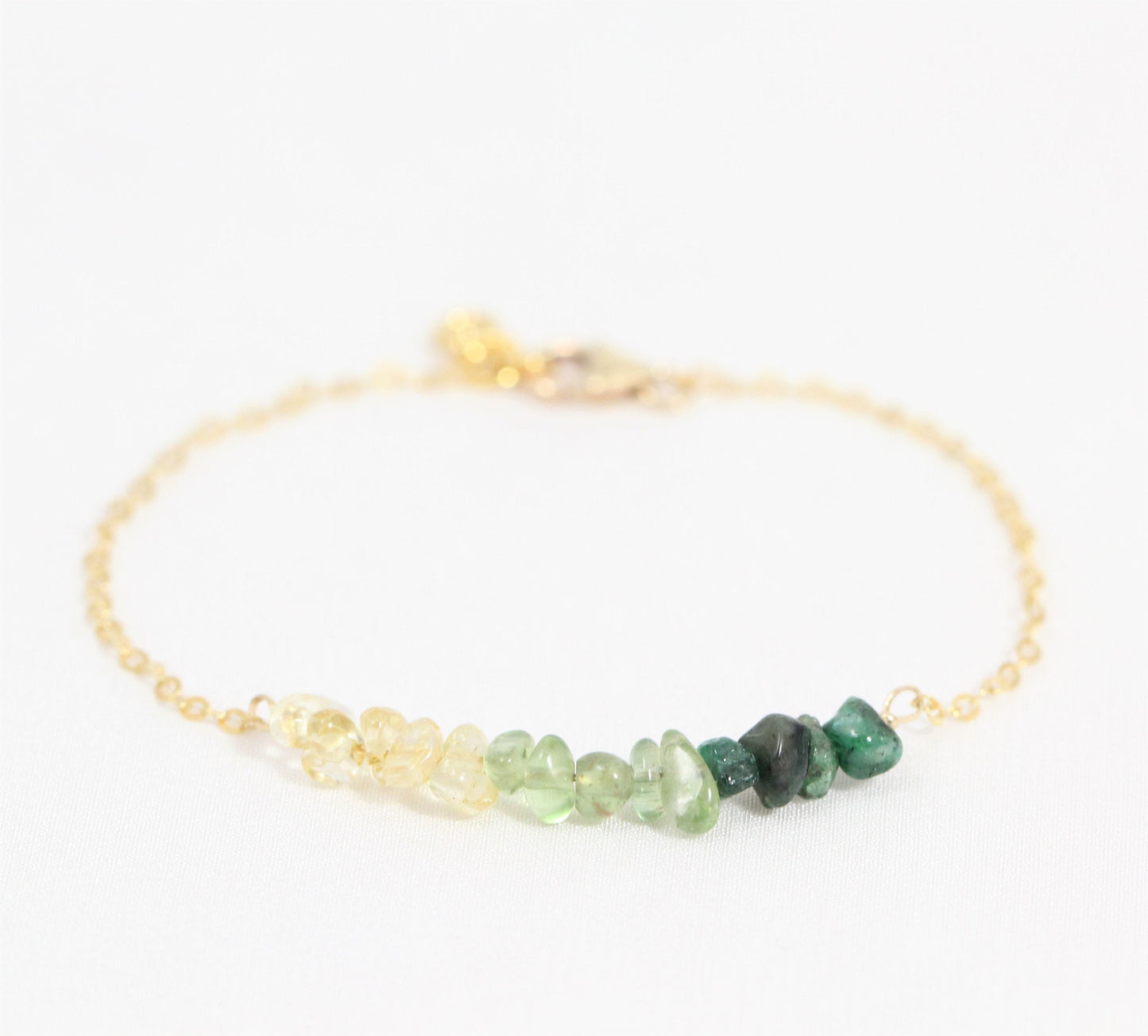 Raw Gemstone Birthstone Bracelet for Mom, Mother