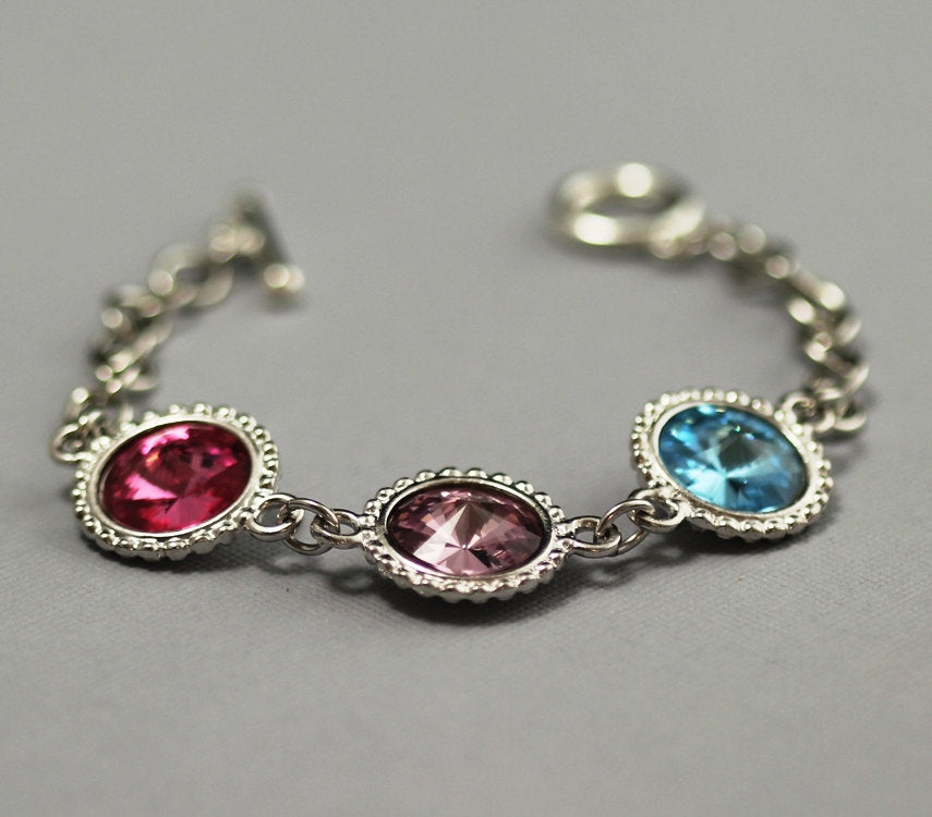 Personalized Mother's Jewelry, Birthstone Grandmothers Bracelet